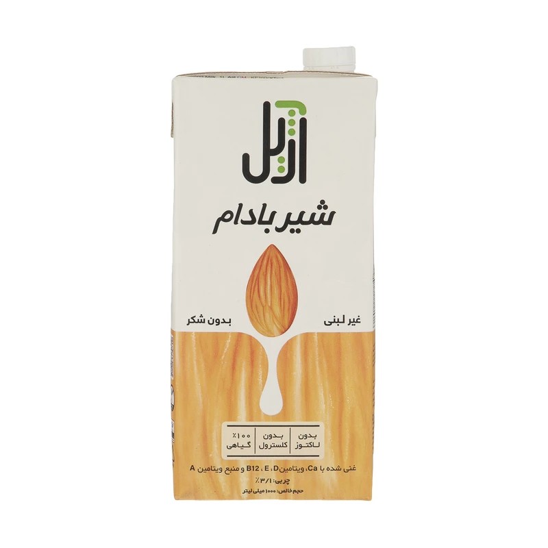 شیر غیرلبنی بادام بدون شکر آژیل - 1 لیتری